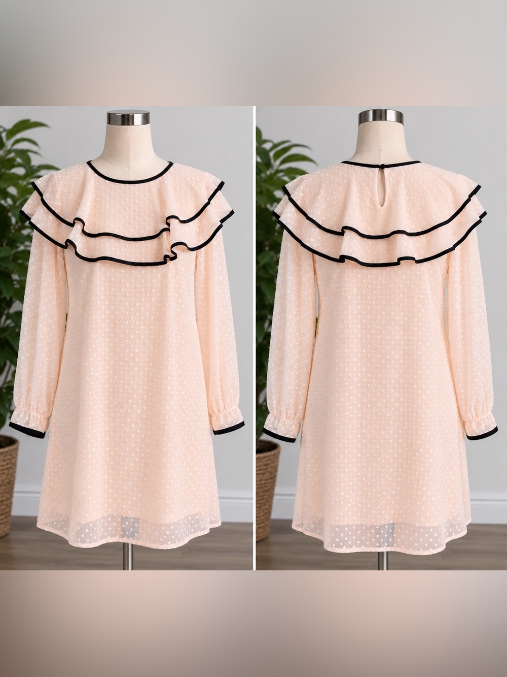 MAX SPORT Top Ruffle Sheer with Underlay Cocktail Dress size small